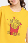 Rosaline Bon Appetit Knit Cotton Top - Yolk Yellow — thumbnail 5
